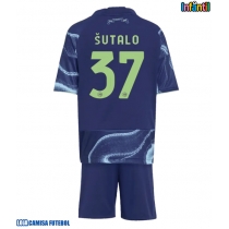 Camisa de Futebol Ajax Josip Sutalo #37 Equipamento Secundário Infantil 2025-26 Manga Curta (+ Calças curtas)